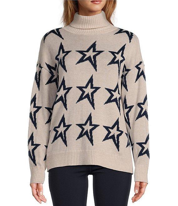 Antonio Melani Active Star Wool Turtleneck Long Sleeve Sweater Product Image