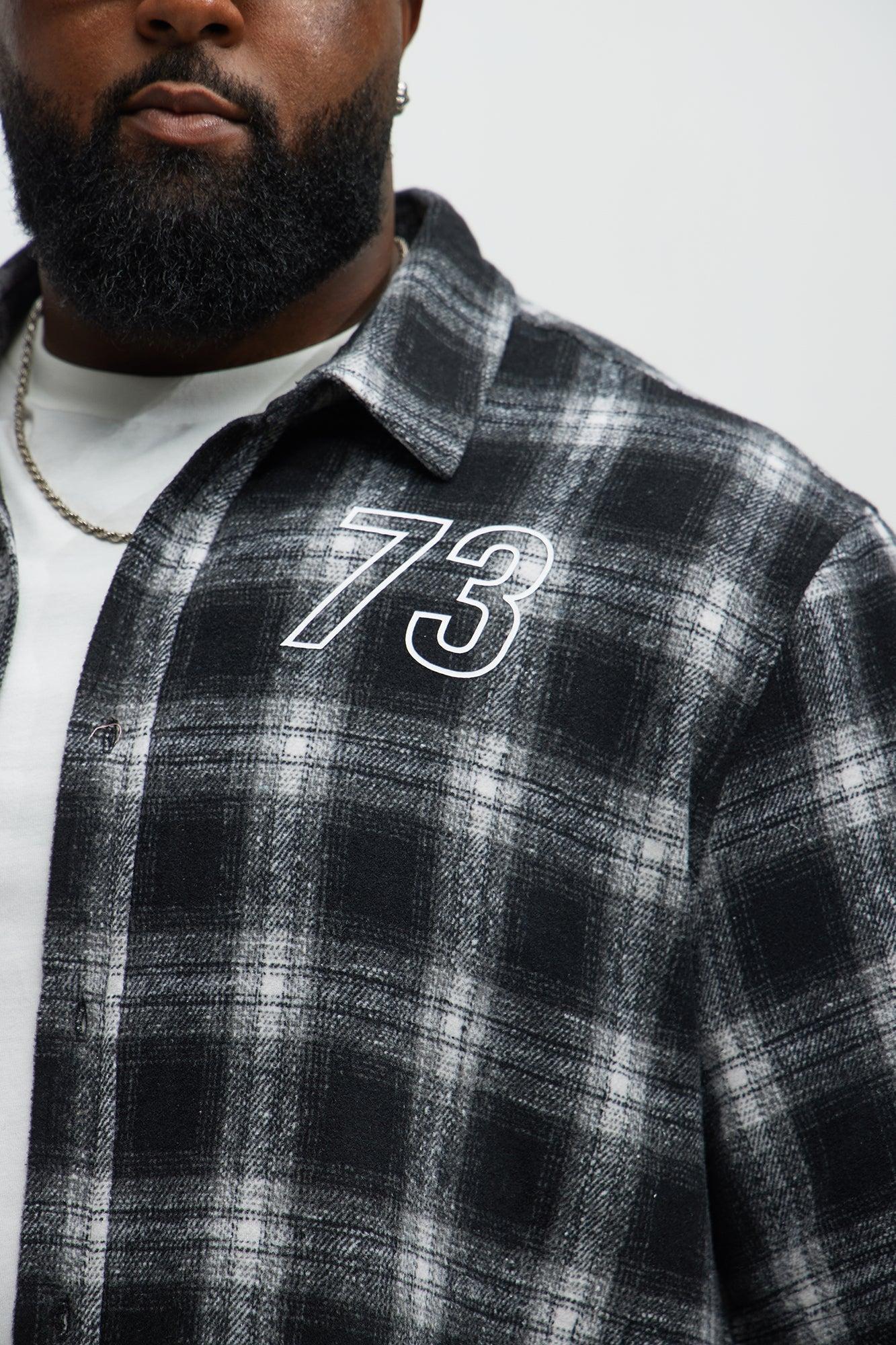 All Star Plaid Button Down Cropped Short Sleeve Shirt - Black/combo Product Image