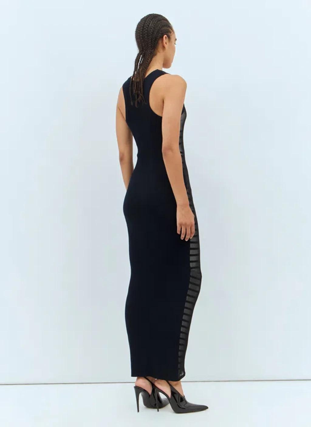 Black & Navy 'The Bi-Material Marinière' Maxi Dress Product Image