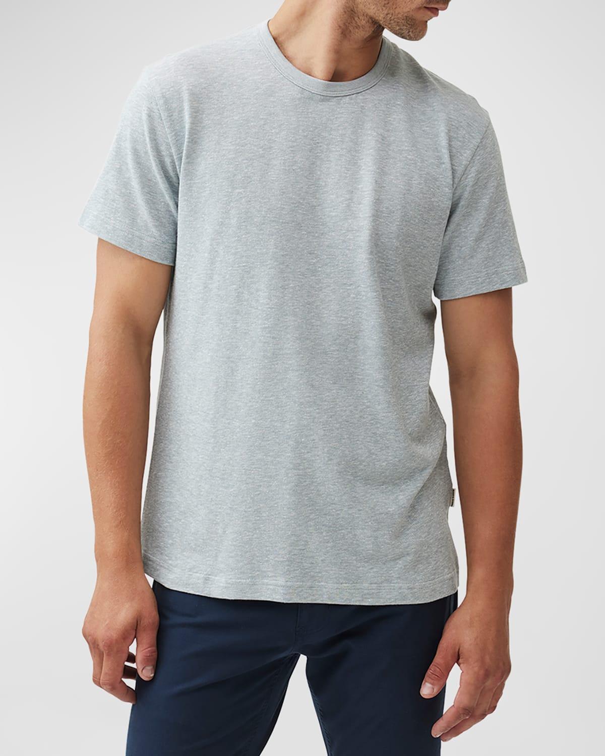 Mens Linen-Blend Crewneck T-Shirt Product Image