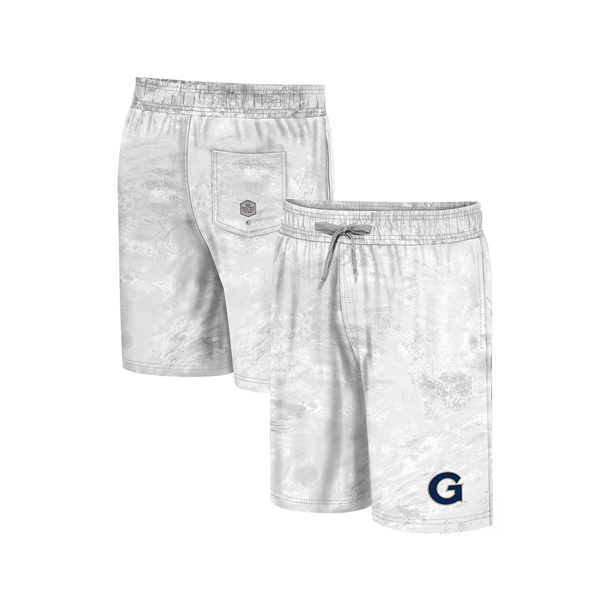 Men's Colosseum White Georgetown Hoyas Realtree Aspect Ohana Swim Shorts, Size: XL, Grg White Product Image
