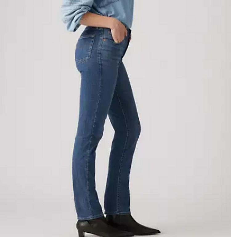 Levi's® Ladies' 724 HR Slim Straight Leg Jeans in Way Way Back Product Image