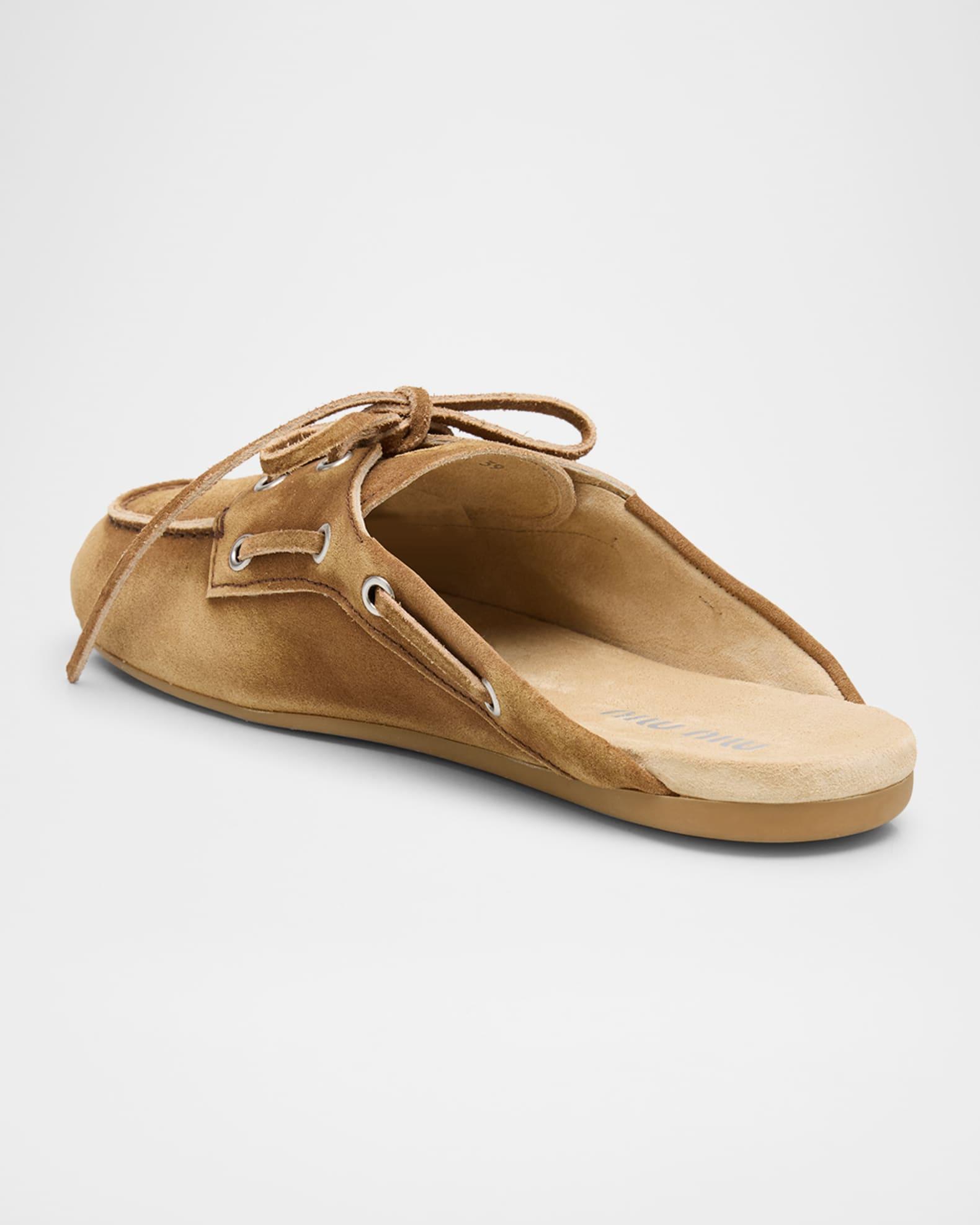 Suede Boat Mules Product Image
