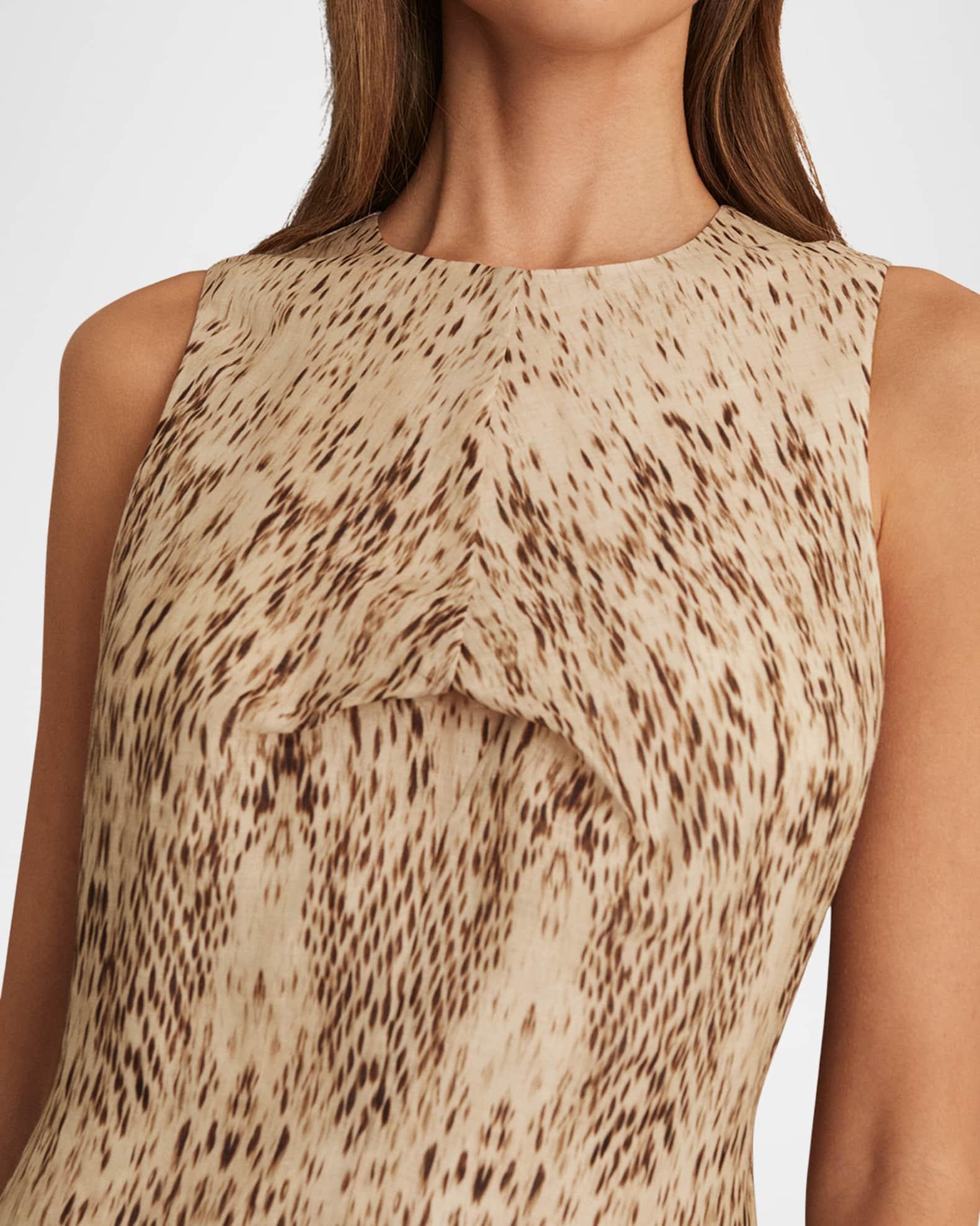 Presley Abstract-Print Ramie Midi Dress Product Image