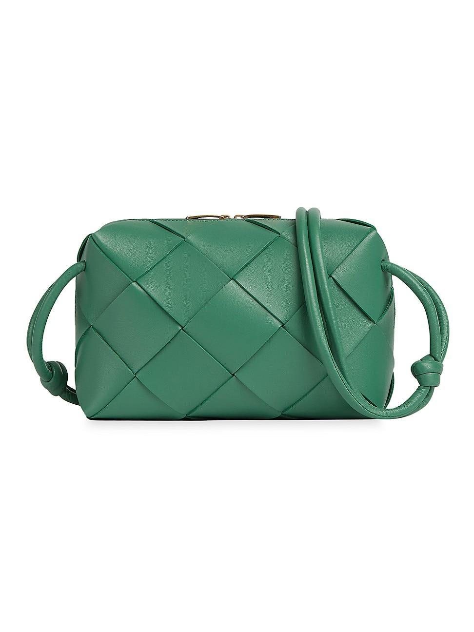 Womens Small Cassette Intreccio Leather Camera Bag Product Image