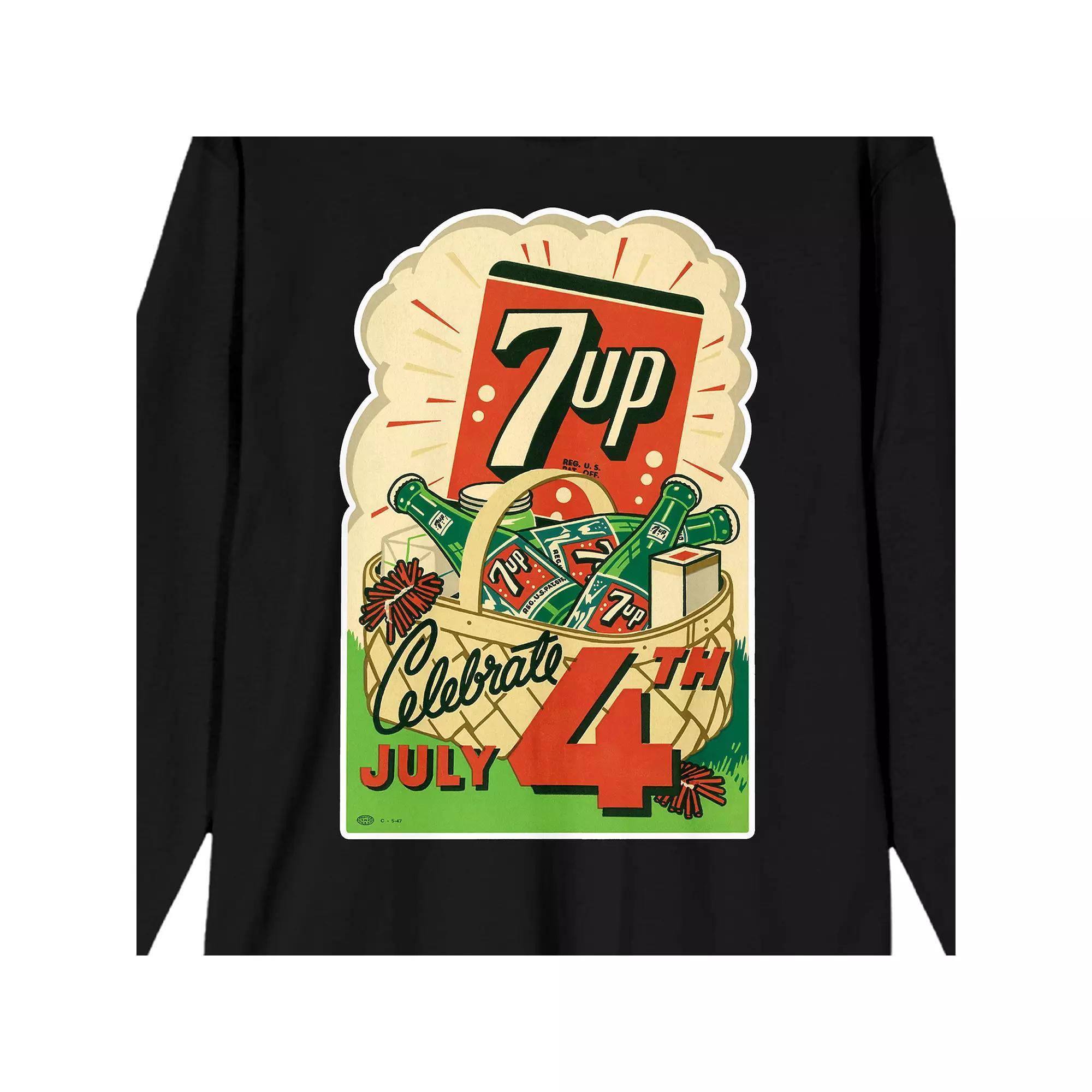 Men's 7UP Celebrate The 4th Graphic Tee, Size: Small, Black Product Image