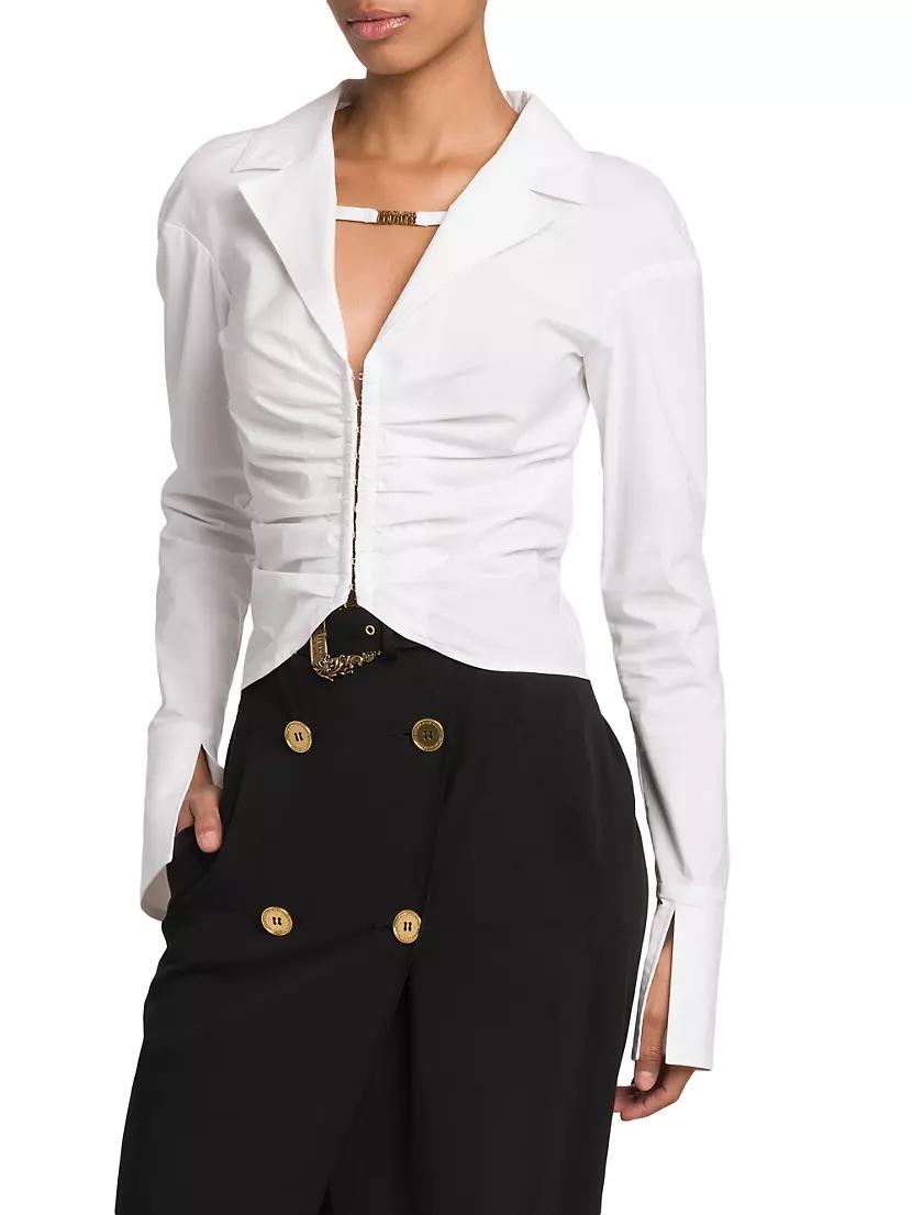 Ruched Cotton Shirt Product Image