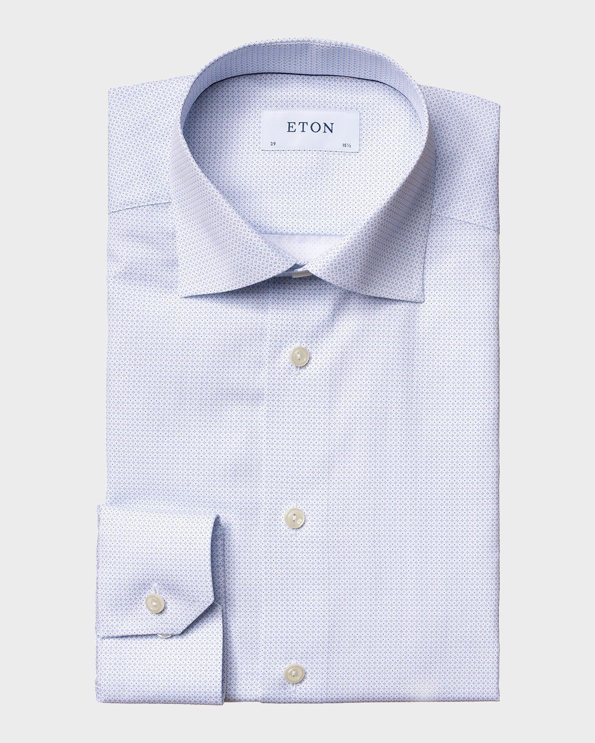 Mens Contemporary-Fit Micro Print Long-Sleeve Dress Shirt Product Image