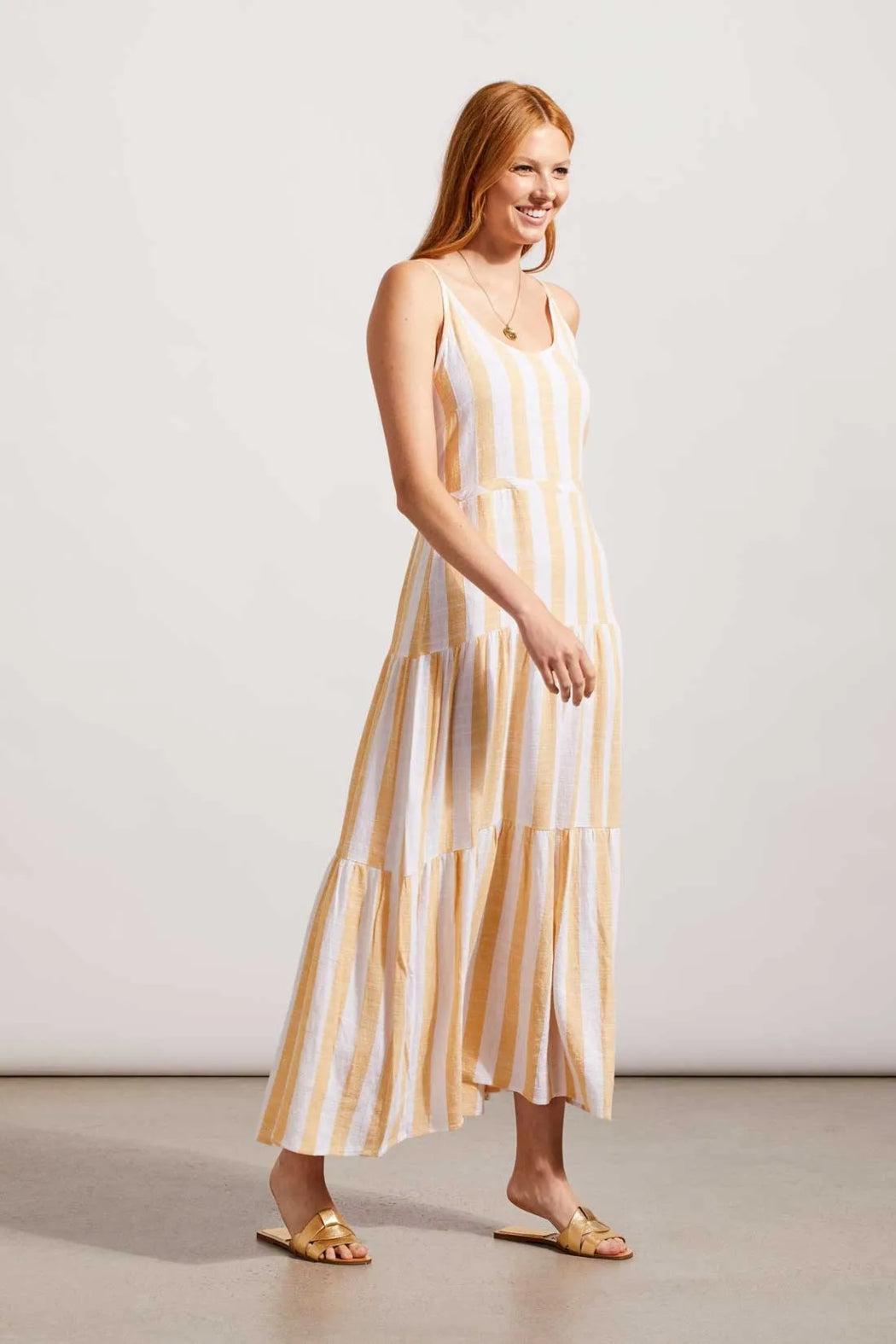 LINEN BACK-TIE MAXI DRESS Product Image