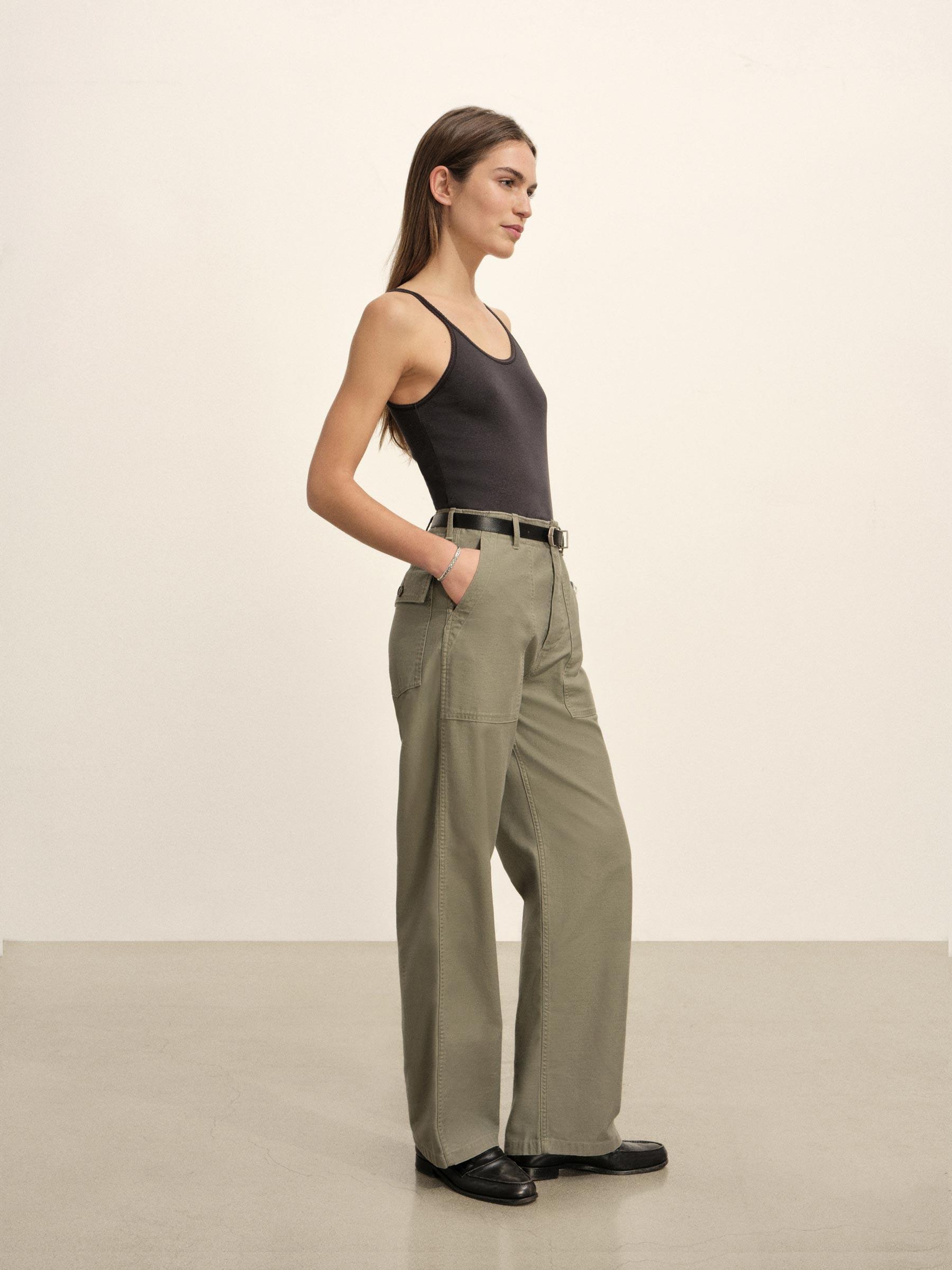 Soft Black Heirloom Rib Scoop Tank Product Image