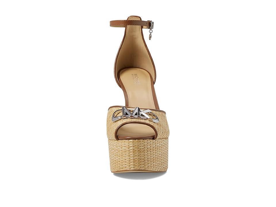 MICHAEL Michael Kors Martina Peep Toe Pump (Natural/Luggage) Women's Shoes Product Image