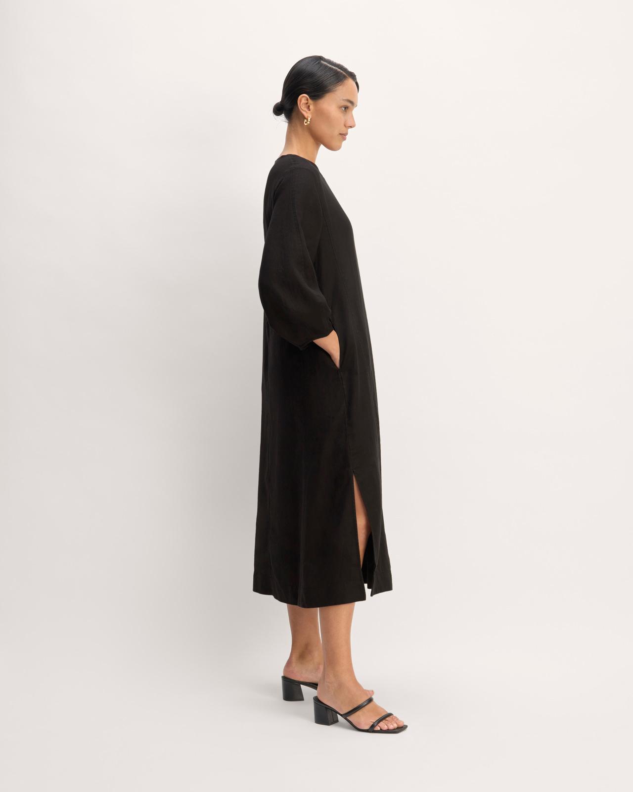 The Linen A-Line Midi Dress Product Image