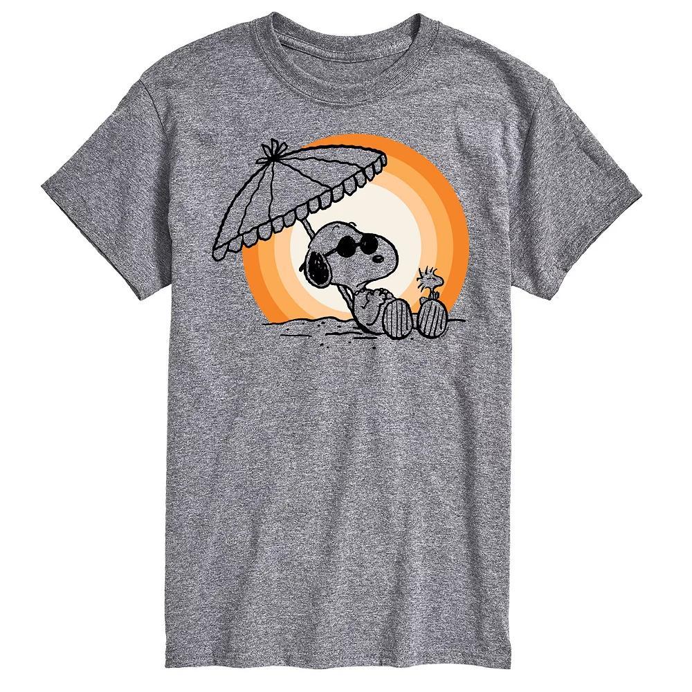 Big & Tall Peanuts Snoopy Sunset Graphic Tee, Men's, Size: 4XB, Gray Product Image