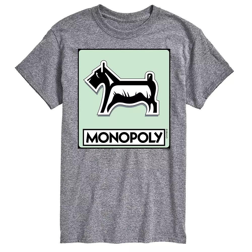 Men's Monopoly Dog Token Graphic Tee, Size: Large, Black Product Image