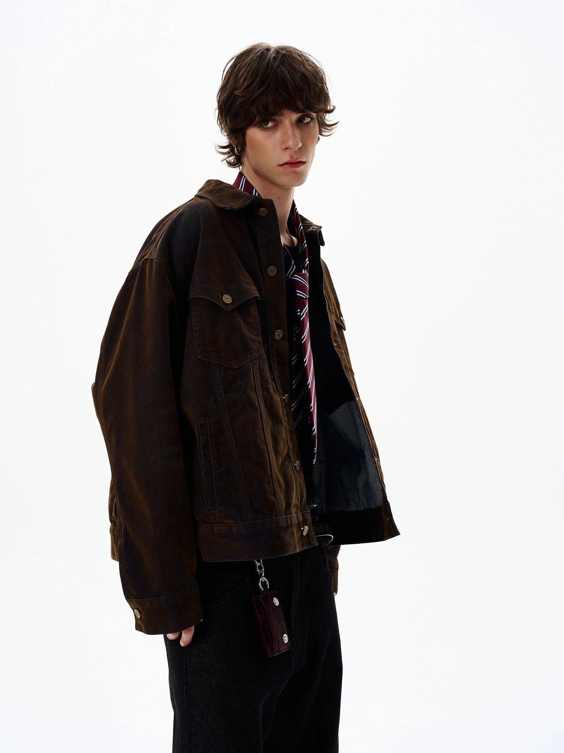 RT No. 18023 BROWN DENIM JK Product Image