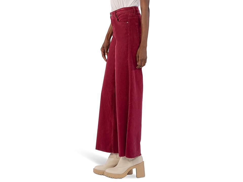 KUT from the Kloth Jean Corduroy High-Rise Fab Ab Wide Leg (Ruby) Women's Casual Pants Product Image