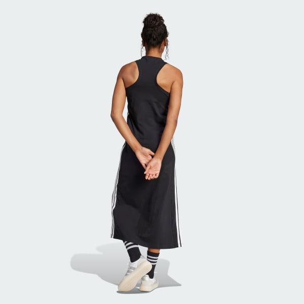 Women's adidas 3-Stripes Long Racerback Sportswear Dress, Size: XS, Clear Pink White Product Image