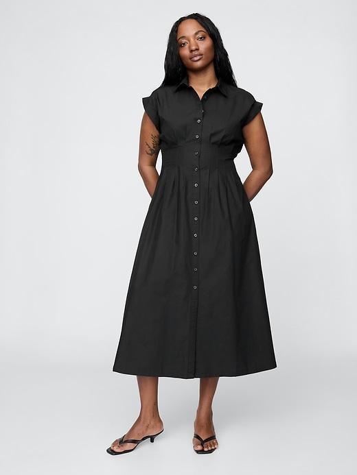 Poplin Midi Shirtdress Product Image