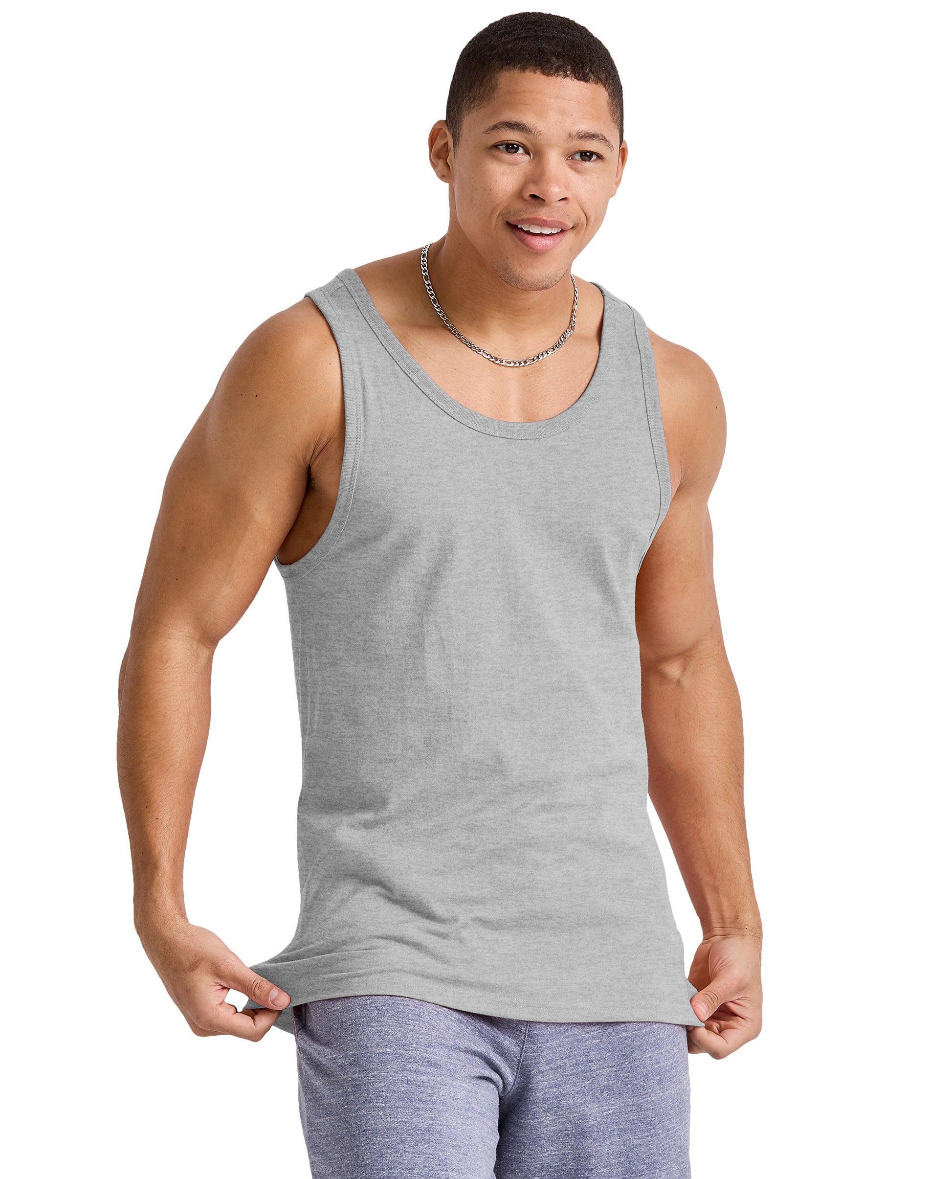 Men's Hanes Originals Tri-blend Tank Top, Size: Medium, Black Product Image