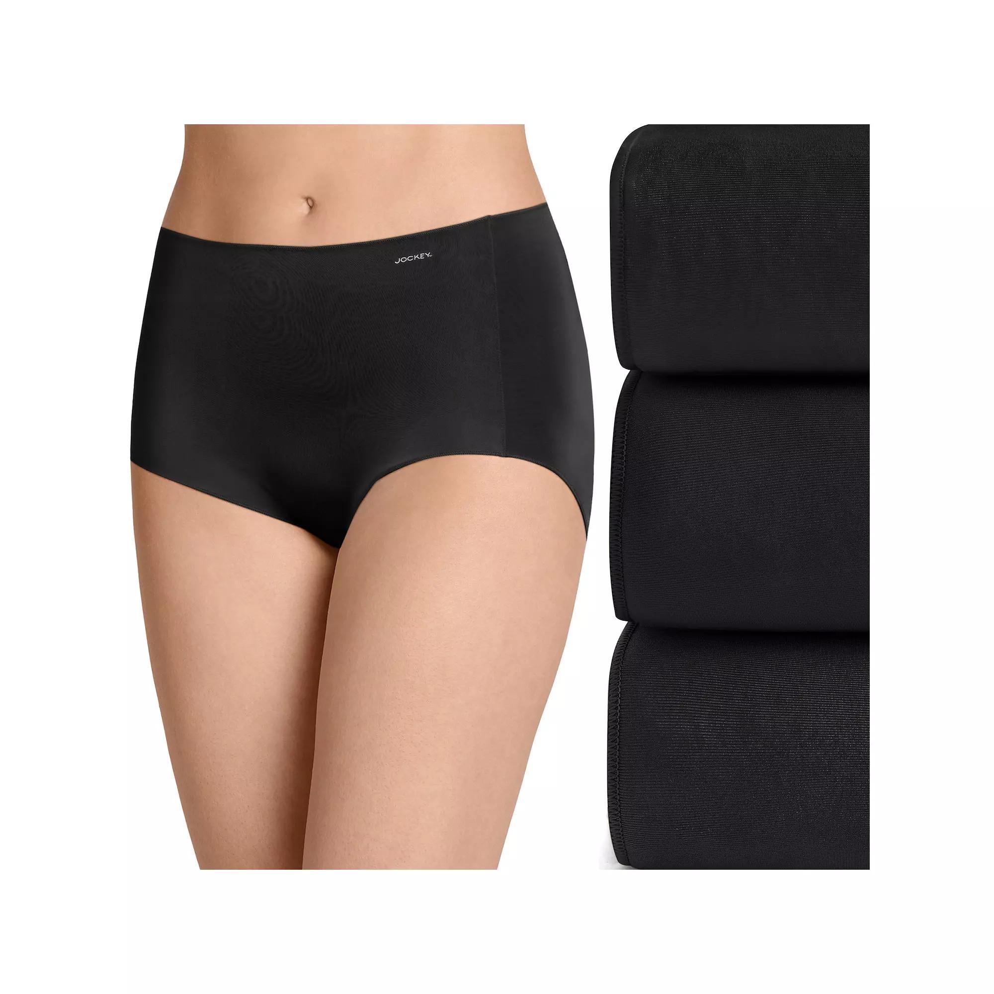Women's Jockey® No Panty Line Promise 3-Pack Full Rise Brief Panty Set 1877, Size: 6, Deep Beige Asst Product Image