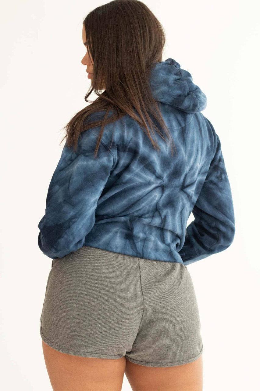 Navy Tie Dye Hoodie Product Image