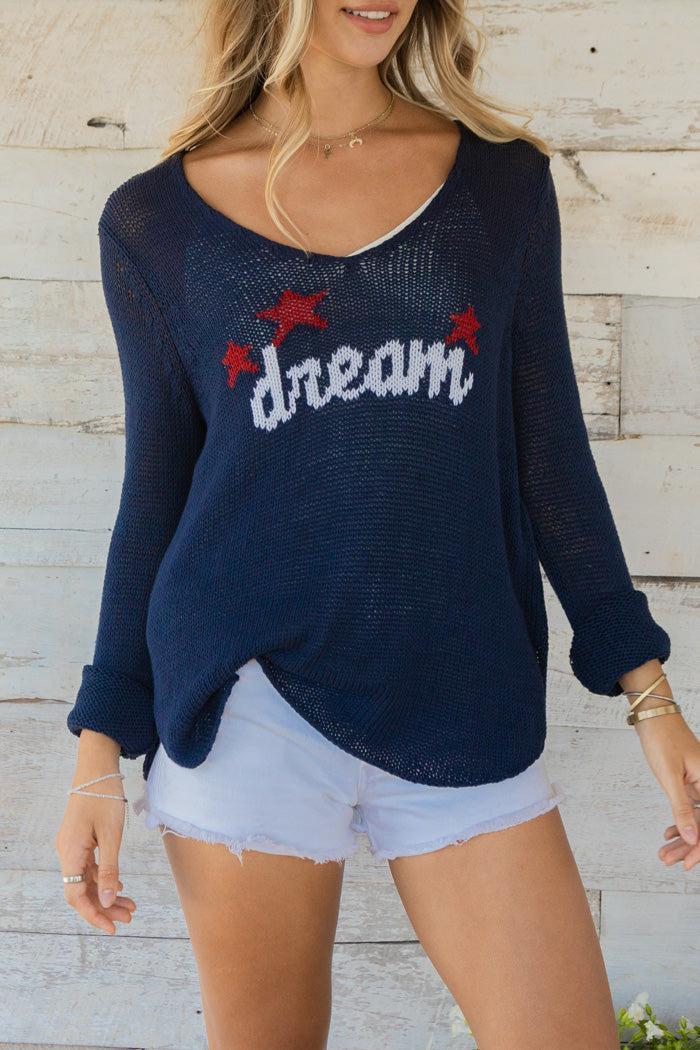 Dream V Neck Cotton Sweater Product Image
