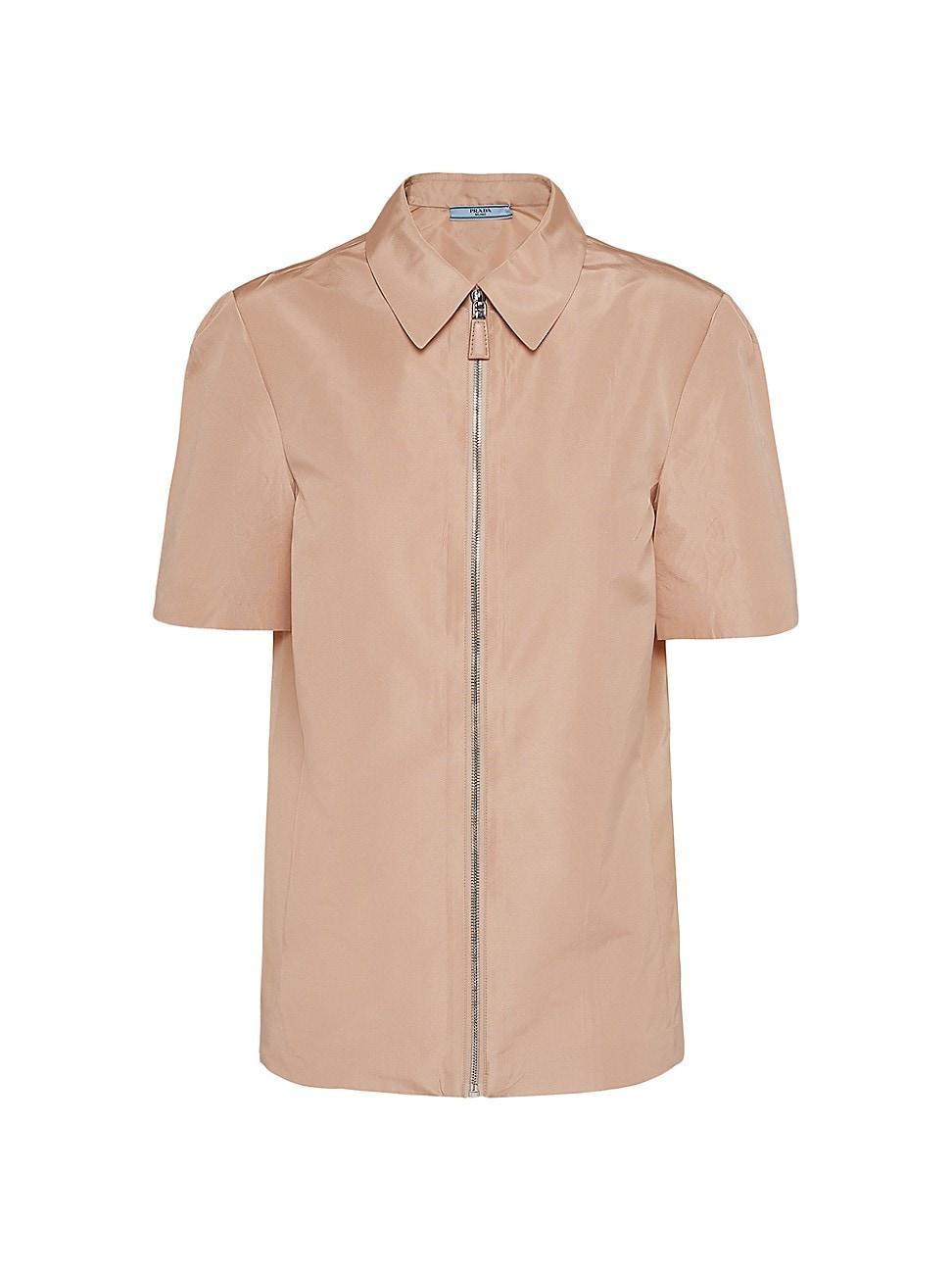 Womens Short-Sleeved Faille Shirt Product Image