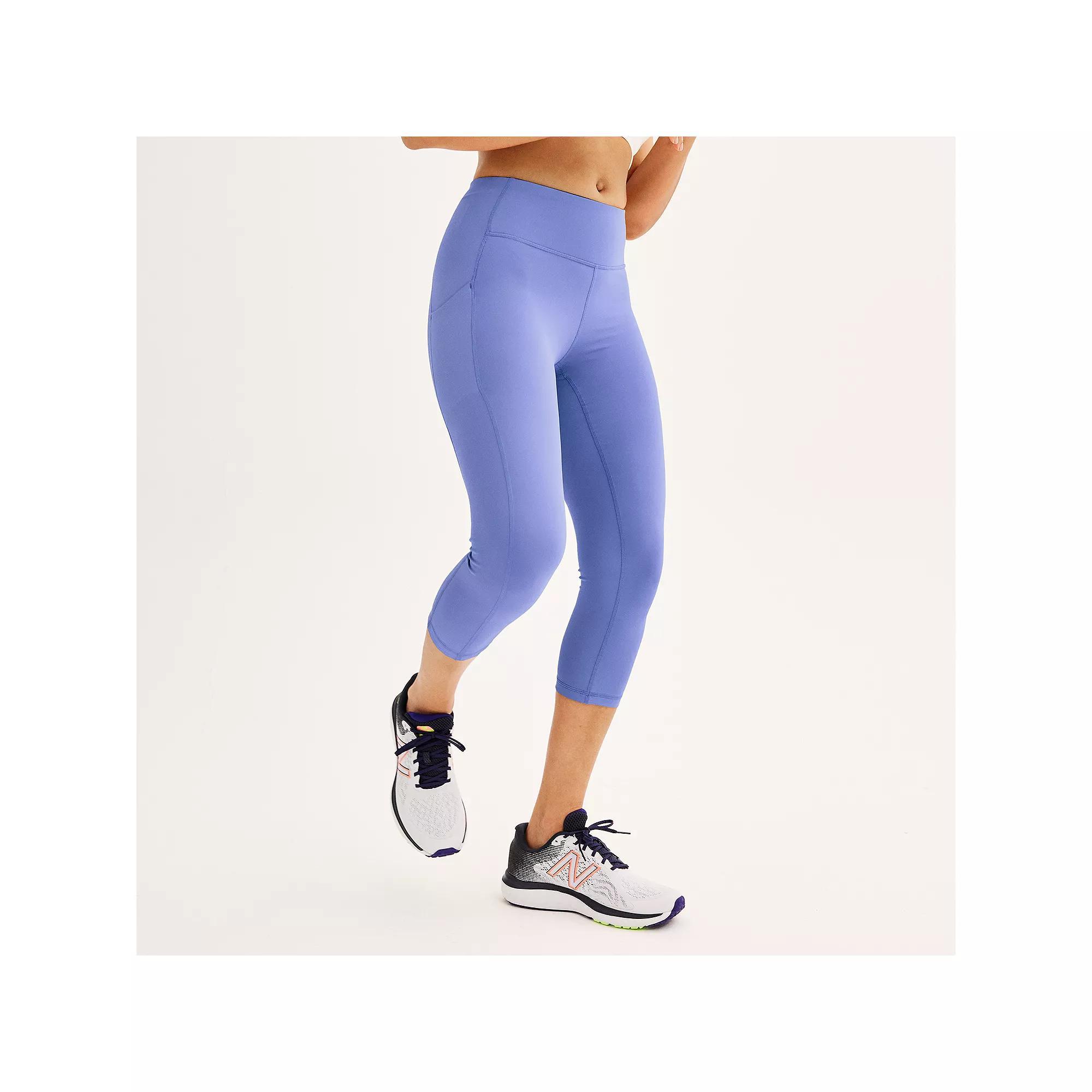 Women's Tek Gear® Ultrastretch Pocket High-Waisted Capri Leggings, Size: Medium, Blue Romance Product Image
