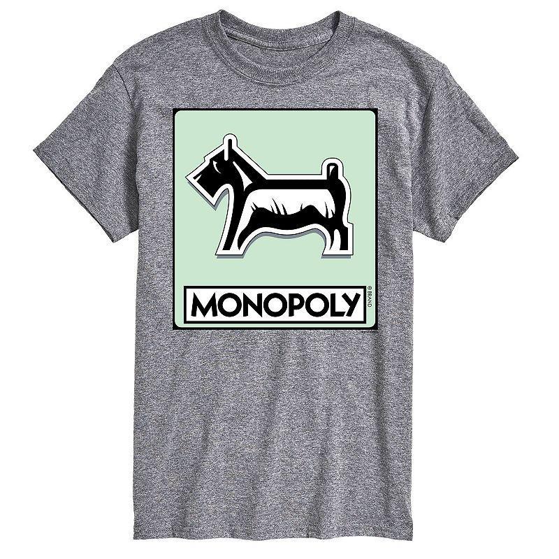 Men's Monopoly Dog Token Graphic Tee, Size: Large, Black Product Image