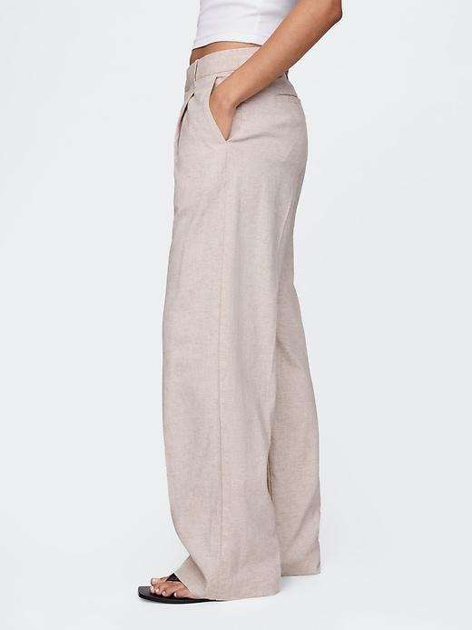 365 Low Rise Linen-Blend Trousers Product Image
