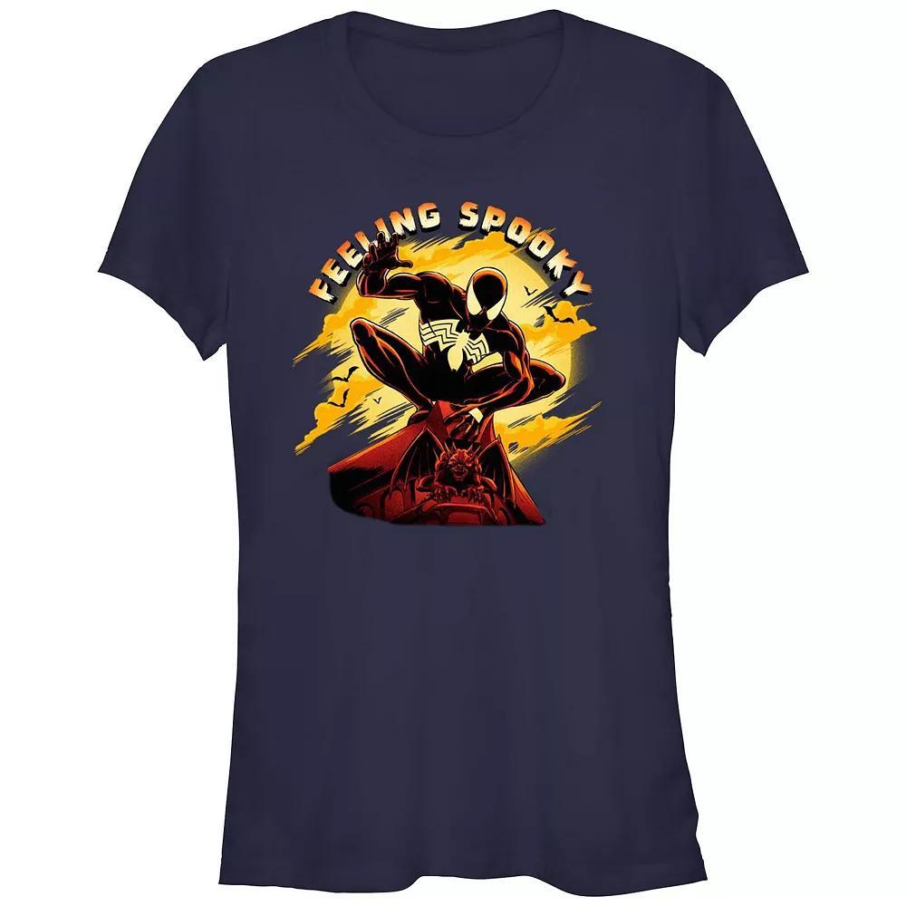 Juniors' Marvel Spider-Man Vemon Feeling Spooky Fitted Graphic Tee, Girl's, Size: Small, Blue Product Image