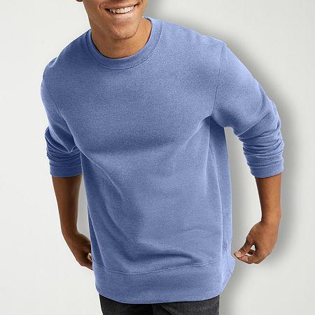 Hanes Originals Mens Fleece Sweatshirt Deep Forte Blue Heather M Product Image