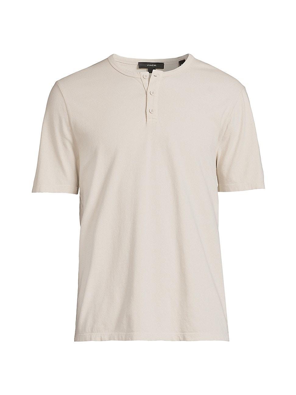 Mens Garment-Dyed Cotton Henley Product Image
