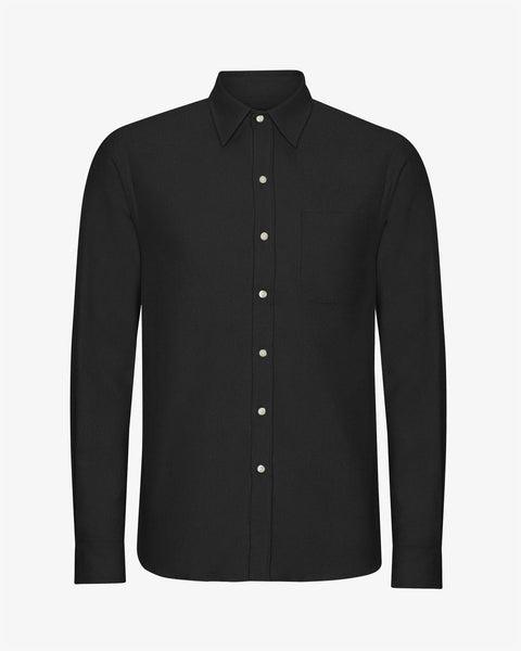 Organic Flannel Shirt - Deep Black Product Image