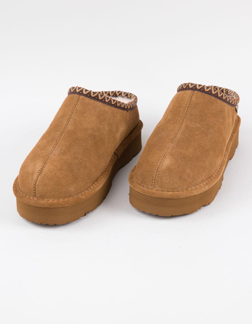 BEARPAW Martis Womens Suede Slippers - BROWN Product Image