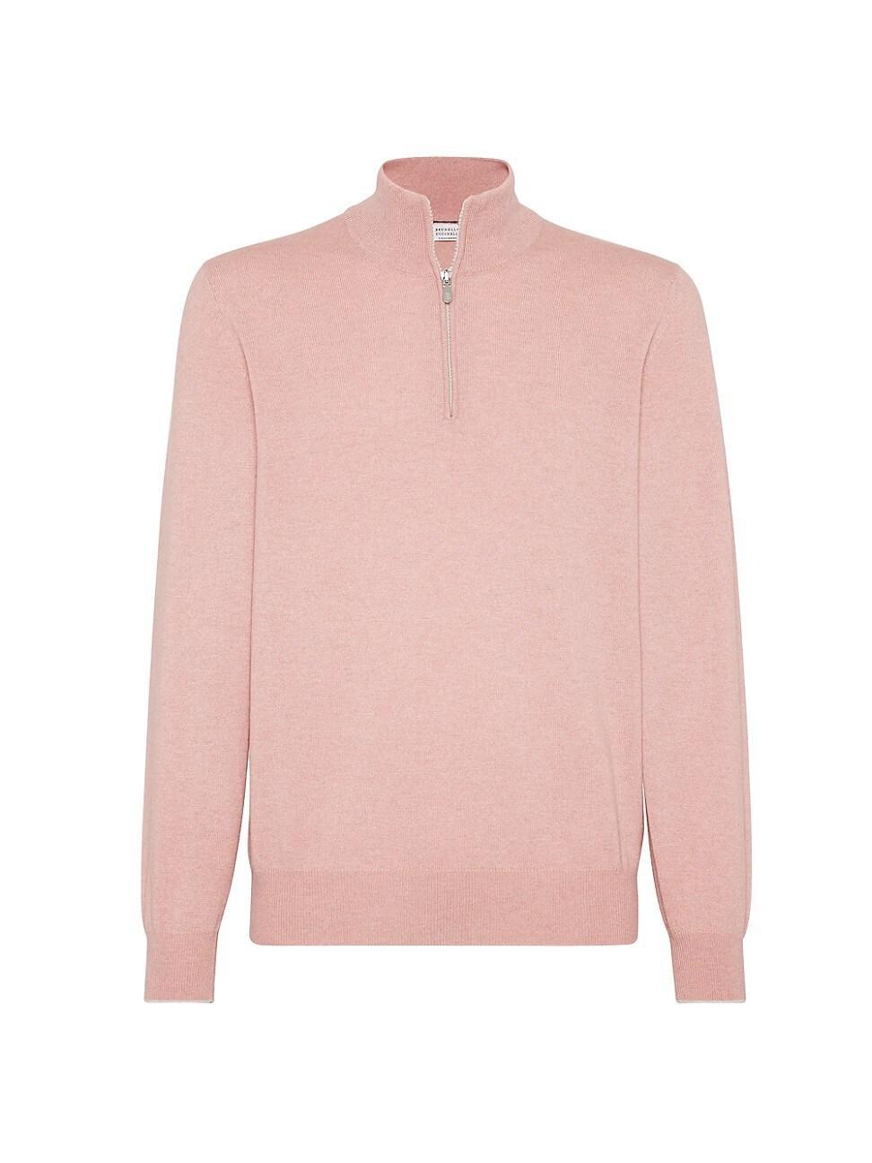 Mens Cashmere Quarter-Zip Sweater Product Image