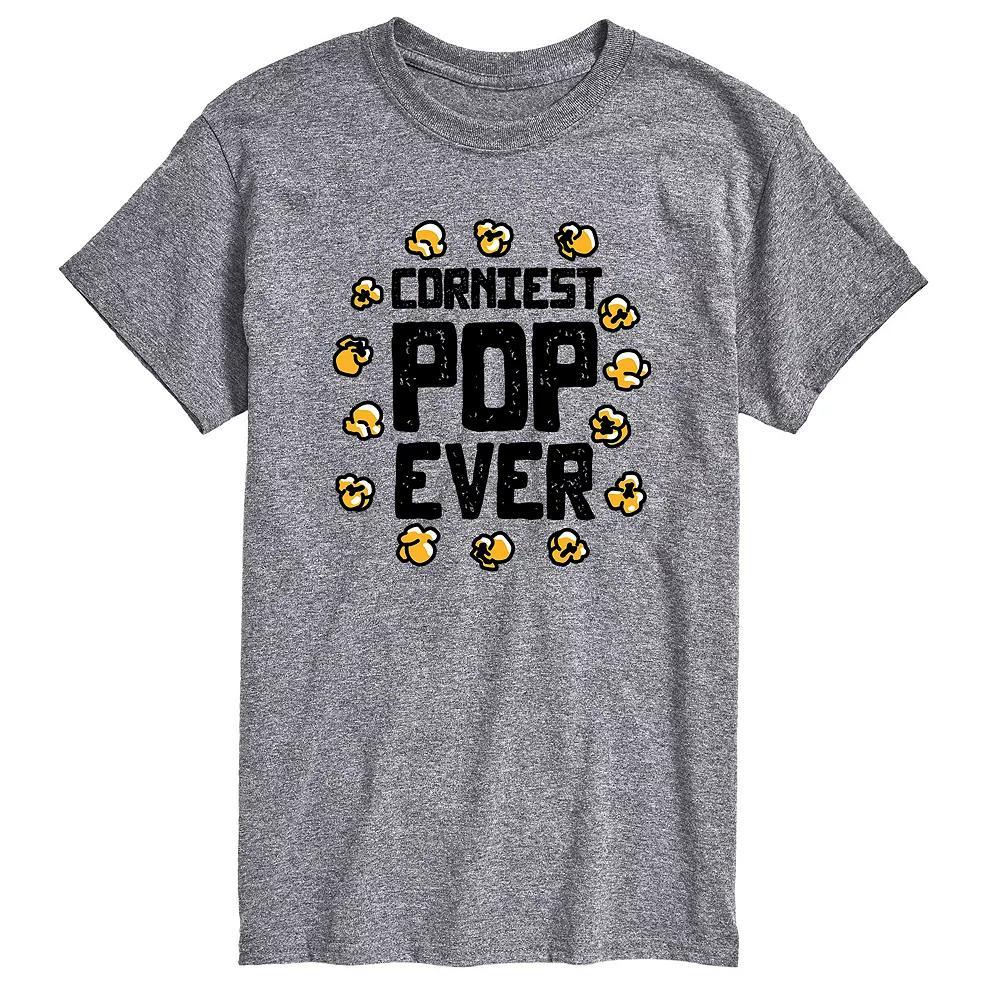 Men's Corniest Pop Ever Popcorn Graphic Tee, Size: XXL, Gray Product Image