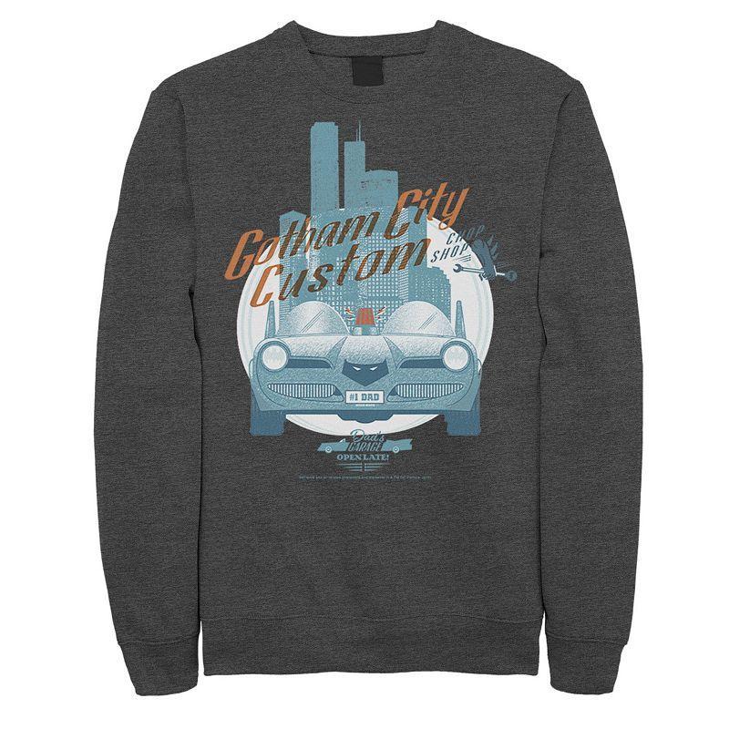 Mens DC Comics Gotham City Customs Shop Poster Sweatshirt Product Image