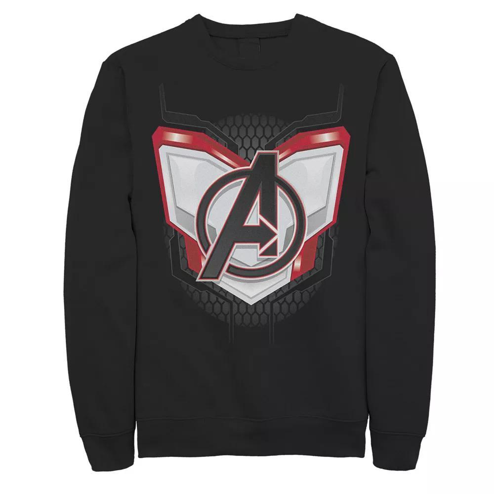 Men's Marvel Avengers Endgame Quantum Suit Armor Symbol Sweatshirt, Size: XXL, Black Product Image