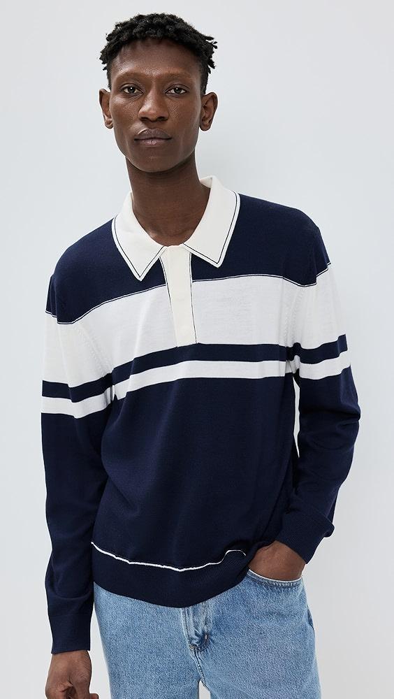 SIMKHAI Louis Striped Polo Sweater | Shopbop Product Image