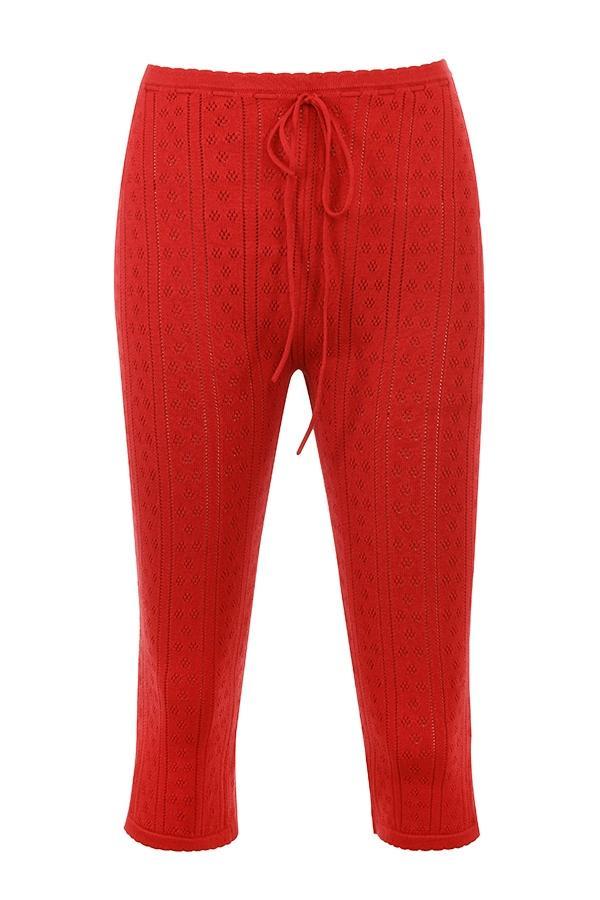 Abigail  cherry knit capri trousers - sale Product Image