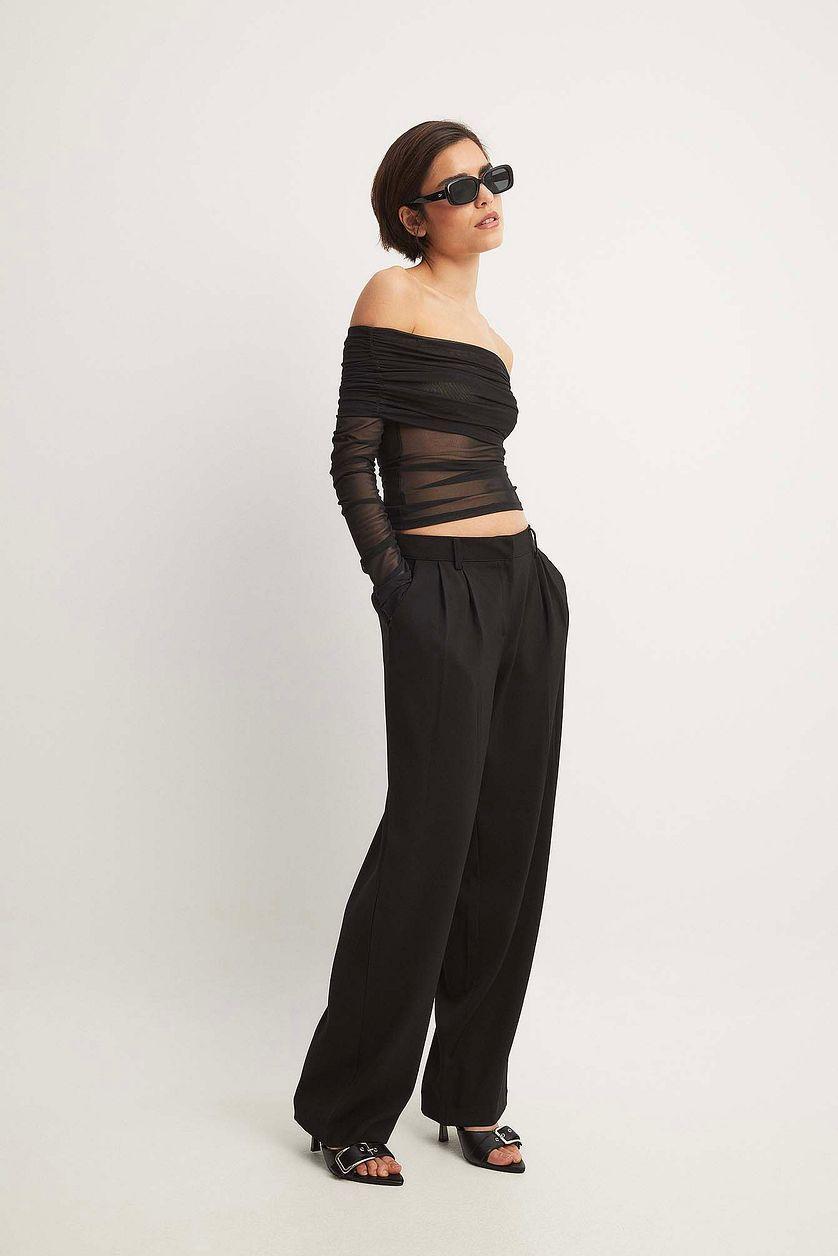 Mesh Off Shoulder Top Product Image