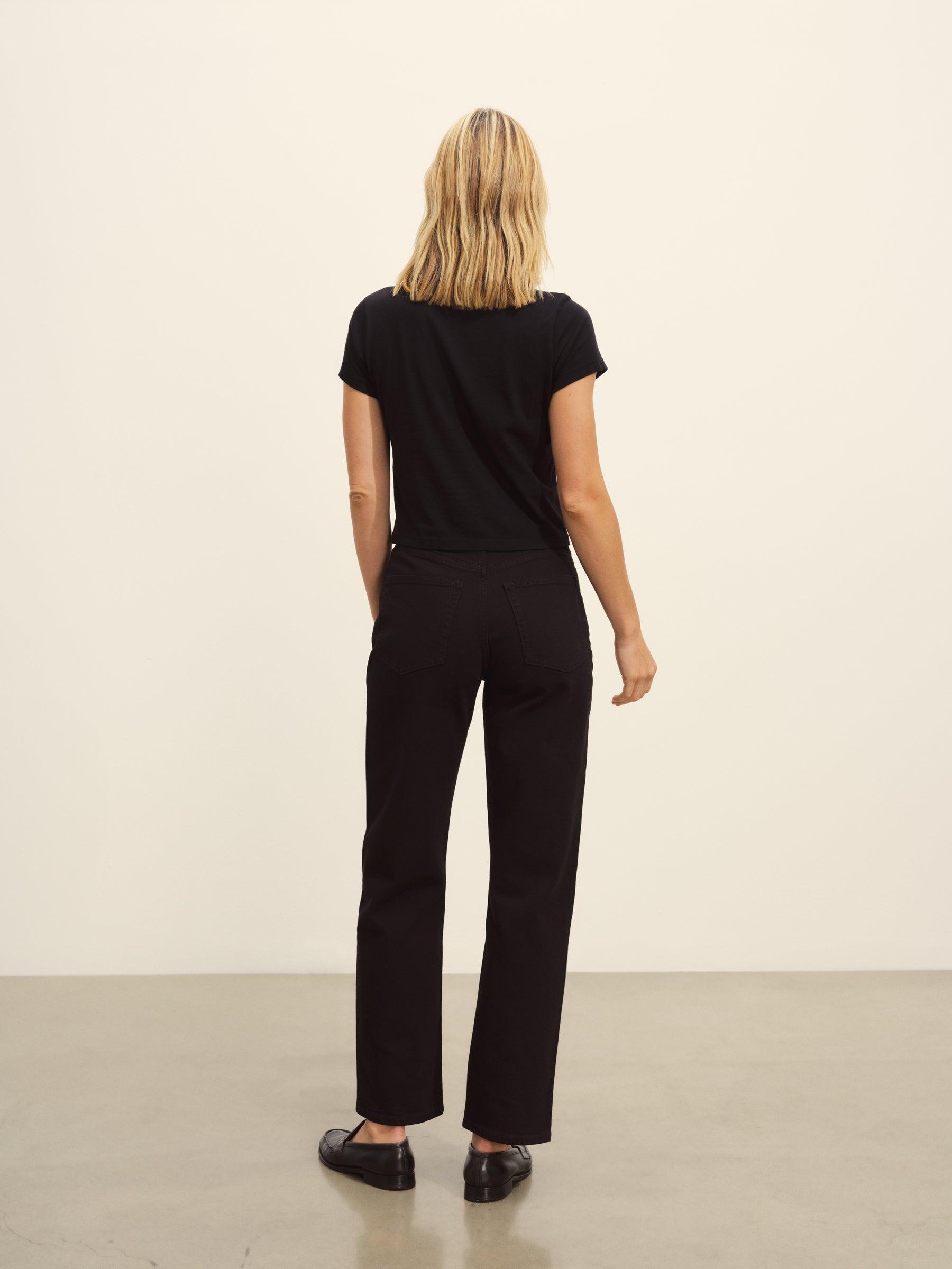Black Pima Boxy Crew Product Image
