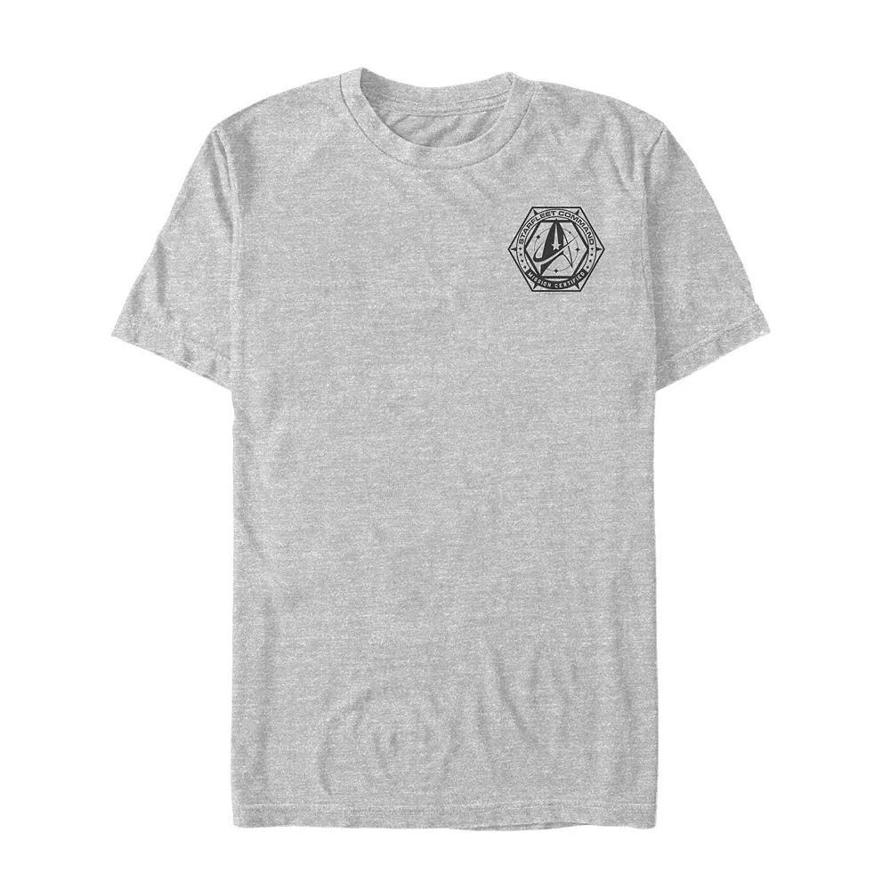Men's Star Trek Discovery Mission Certified Graphic Tee, Size: XL, Athletic Grey Product Image