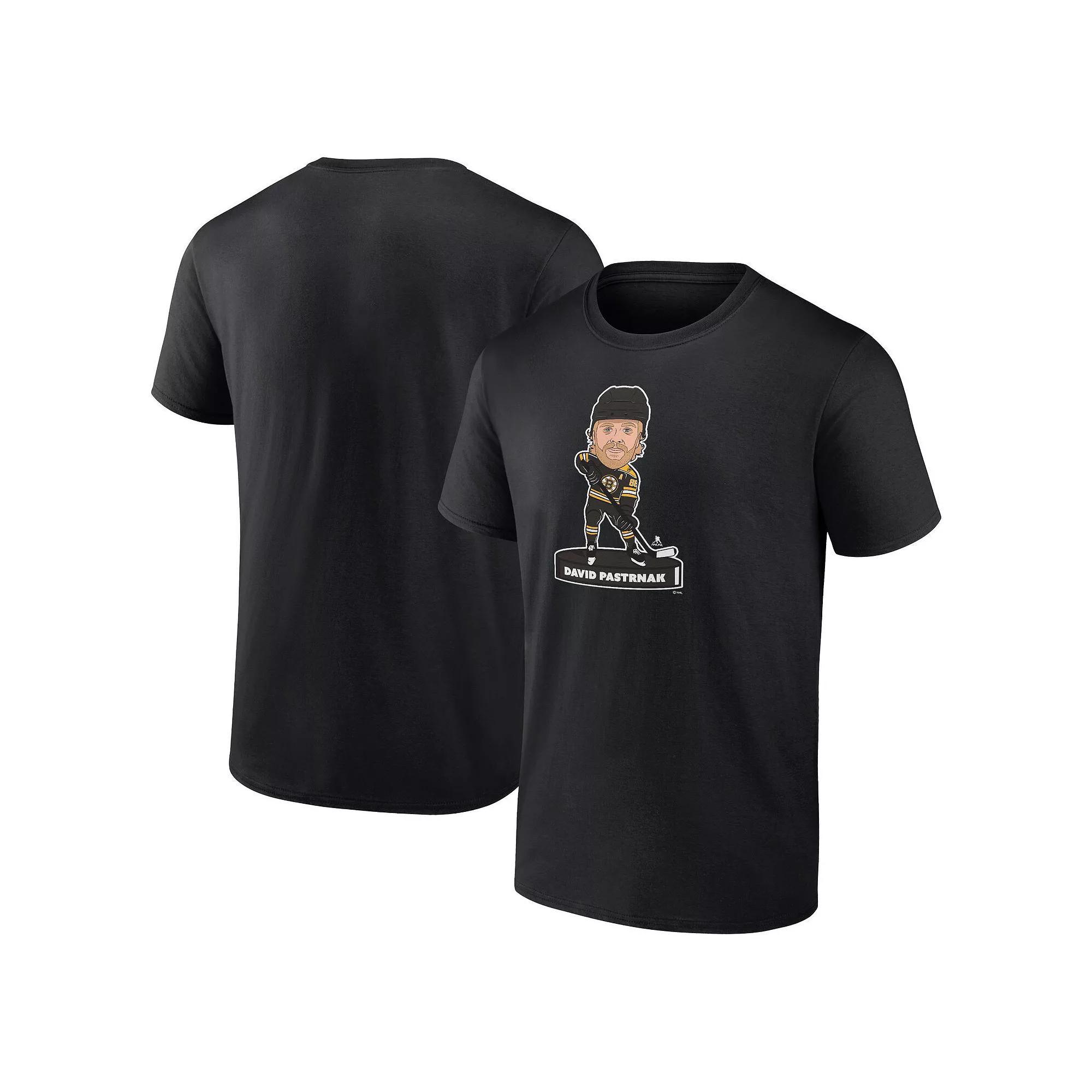 Men's Fanatics Branded David Pastrnak Black Boston Bruins Player Bobblehead T-Shirt, Size: 4XL Product Image