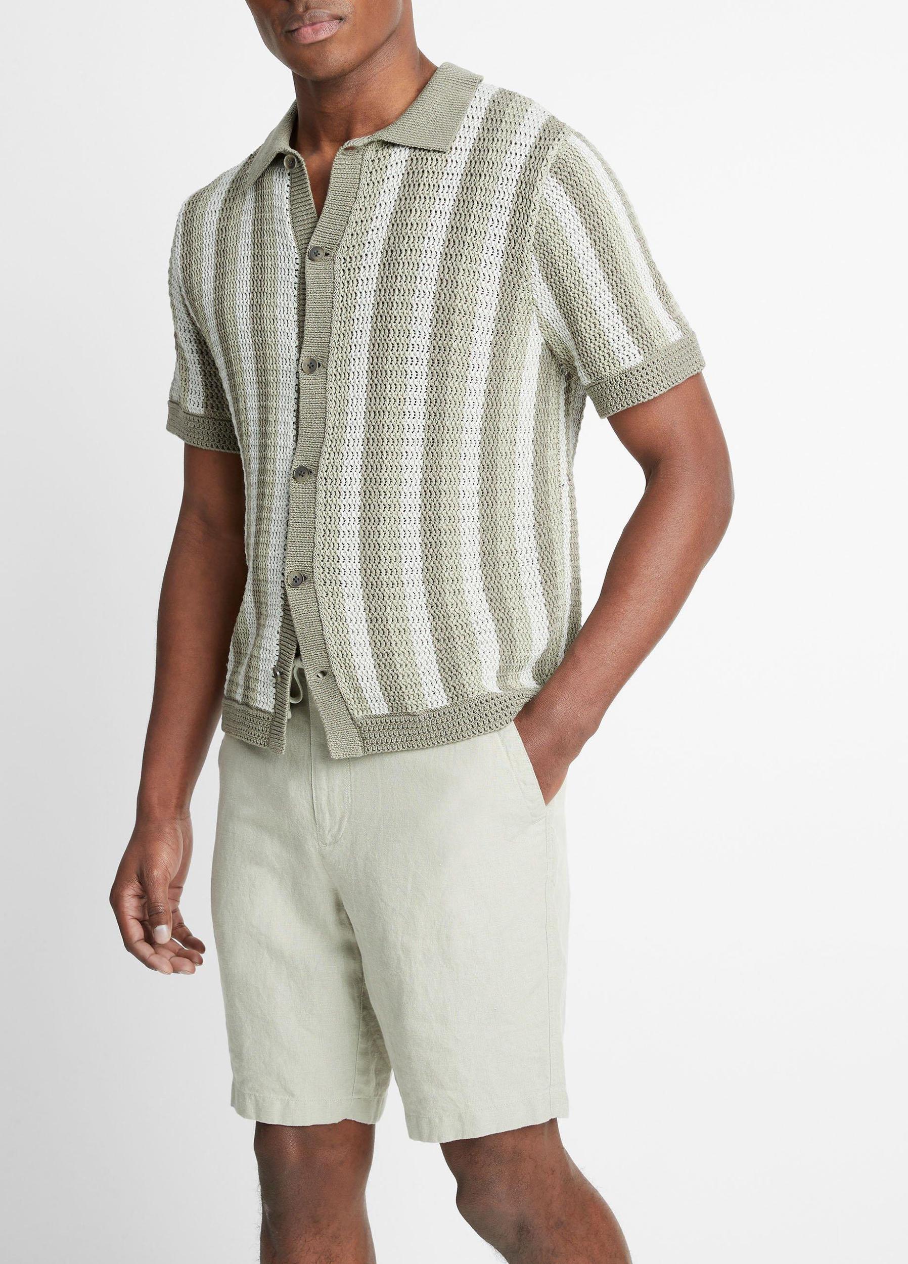 Mens Hemp Drawstring Short, Dried Cactus, Size L Vince Product Image