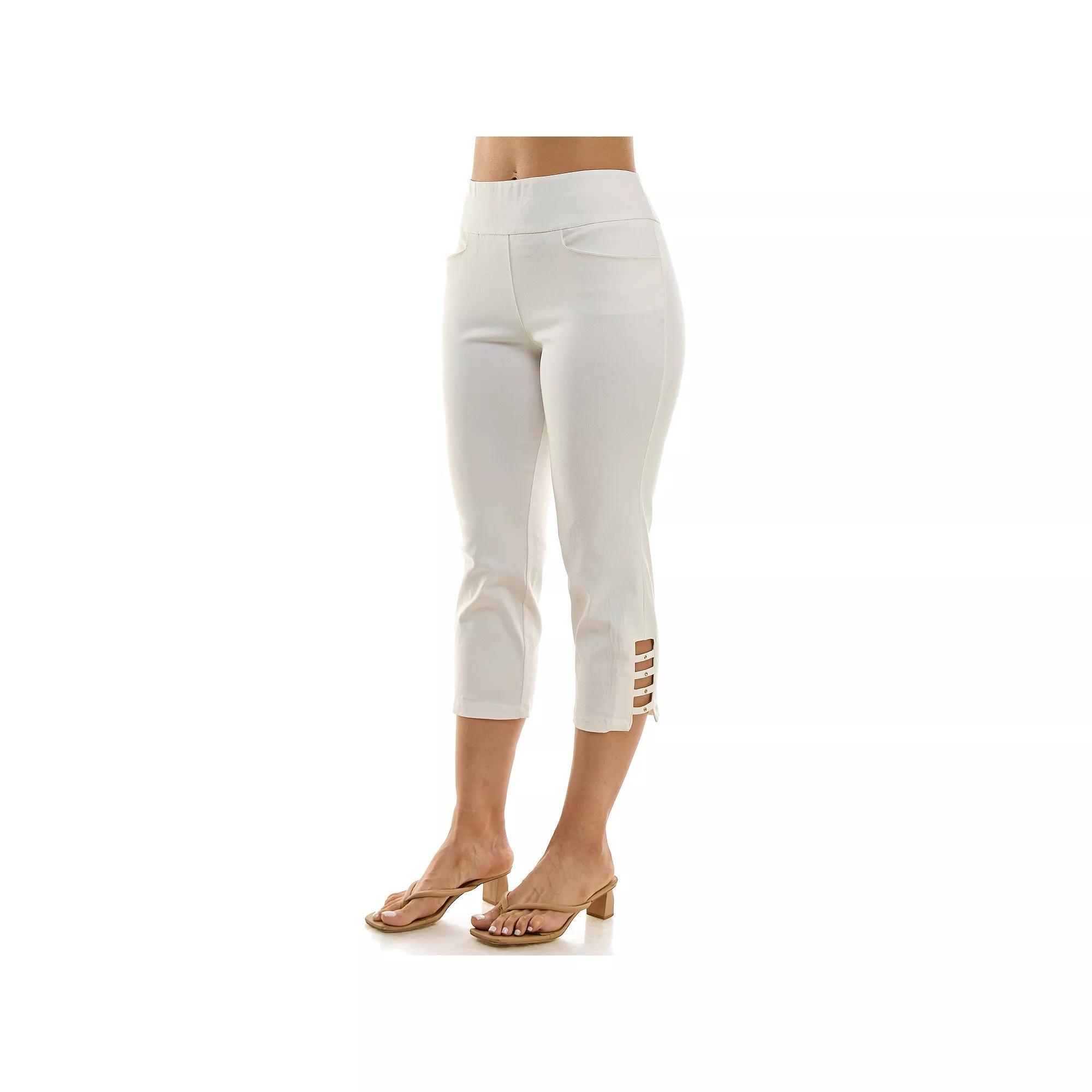 Women's Nina Leonard Pull-On Crop Pants, Size: Small, Glass Product Image