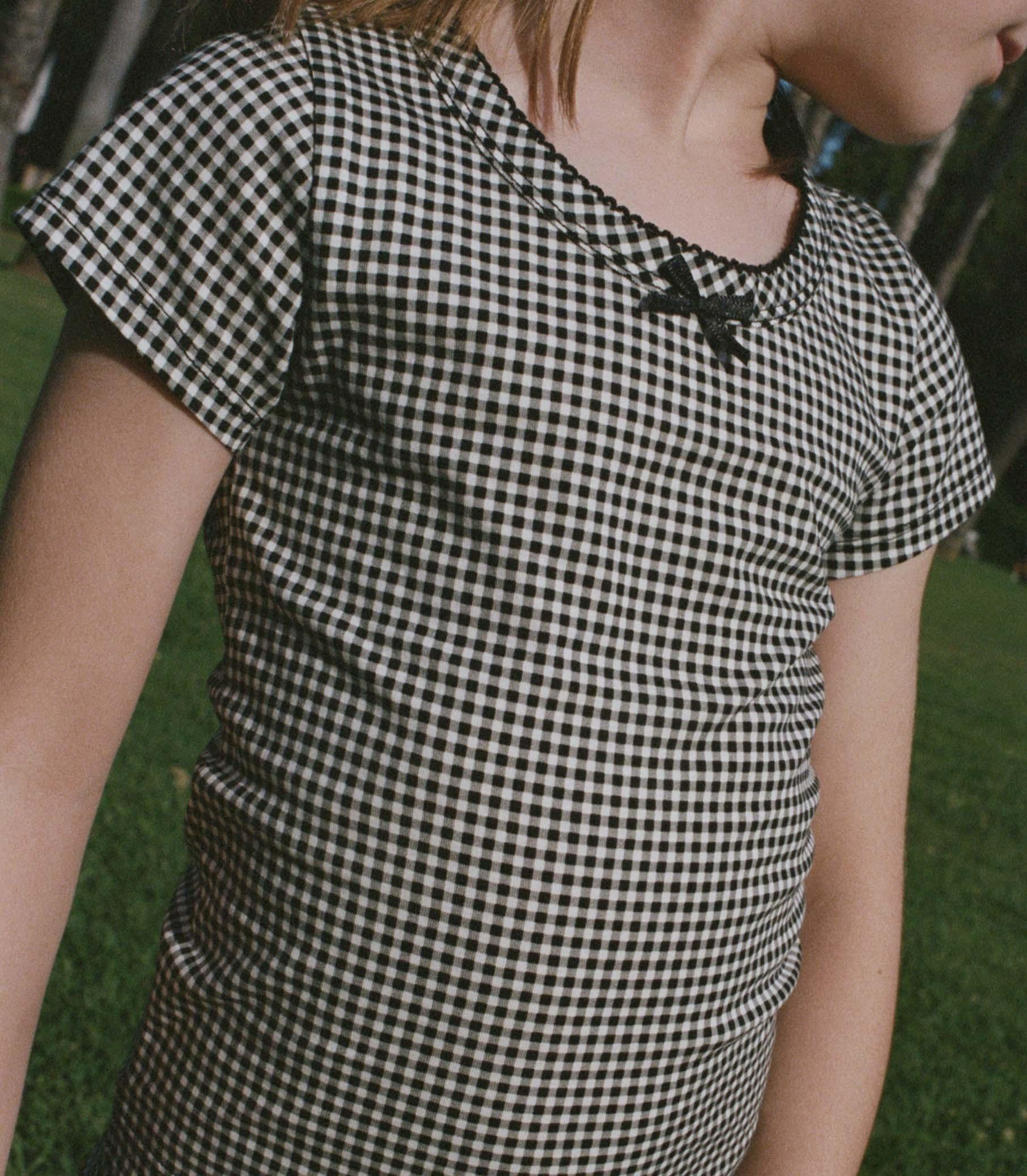 TOMMIE SHORT -- NOIR LA MADDALENA GINGHAM Product Image