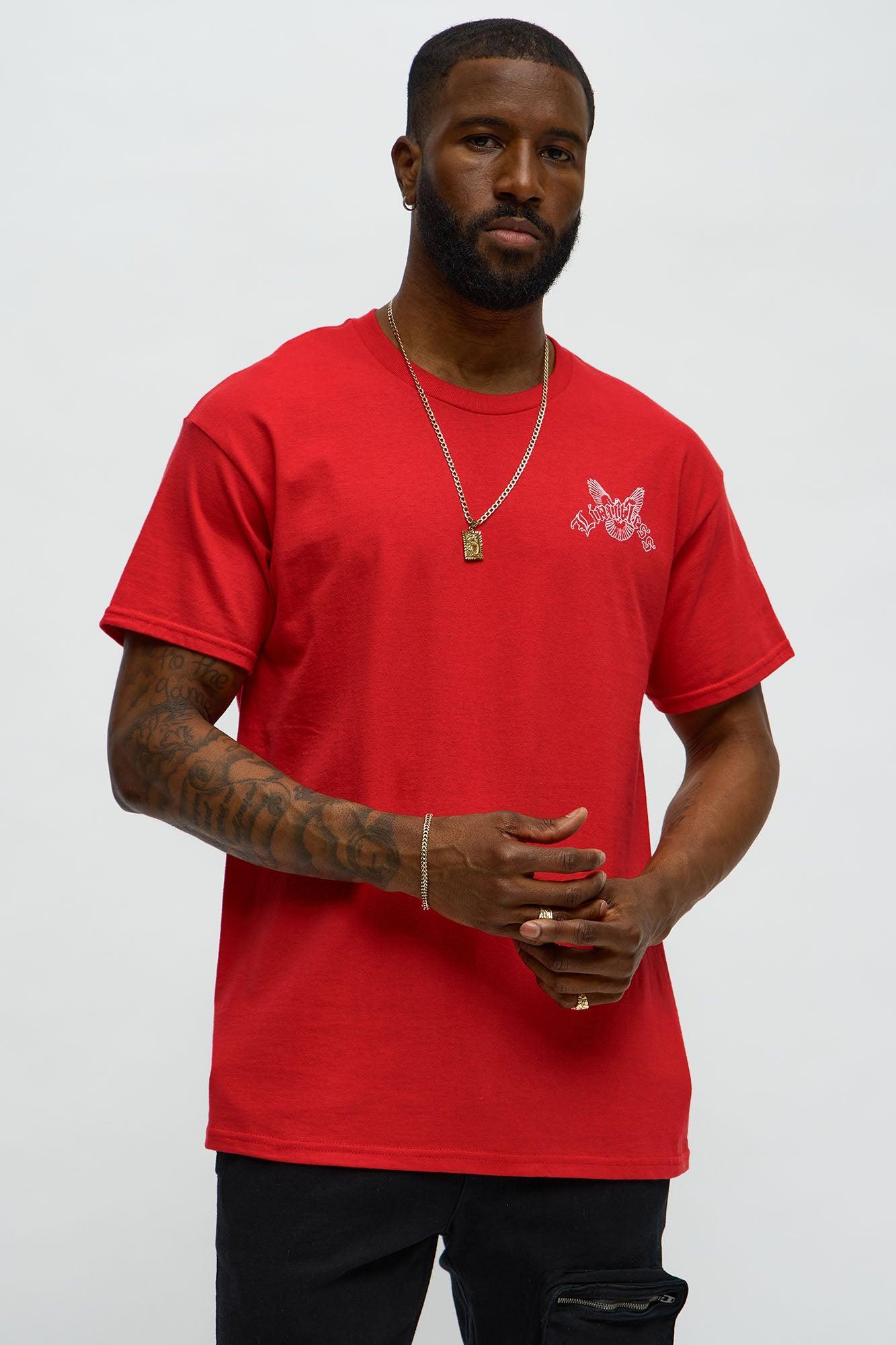 Life Should Be Fearless Short Sleeve Tee - Red Product Image