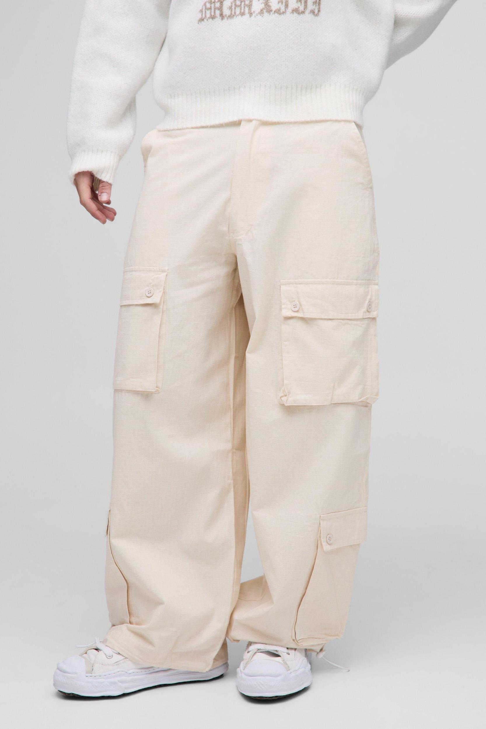 Parachute Ripstop Cargo Pants | boohooMAN USA Product Image